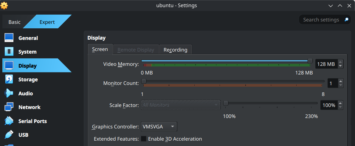 virtualbox type of virtual hard disk